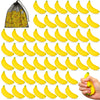 HyDren 50 Pcs Fake Foam Bananas with Bag for Kids Adults Party