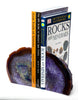 DesertUSA Agate Bookend with Rubber Bumpers (3.5-6 lb, Purple)