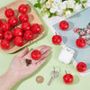PandaHall Mini Apples, 1.7 inch, Red, 20pcs Fake Apples Xms Decoration