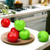Lorigun 20 Pcs Fake Apples, Artificial Fruits Faux Red Apples for Home Decoration Christmas Party Lifelike Apple for Crafts, Fake Fruits for Kitchen Display Photography Prop, 10 Red+10 Green