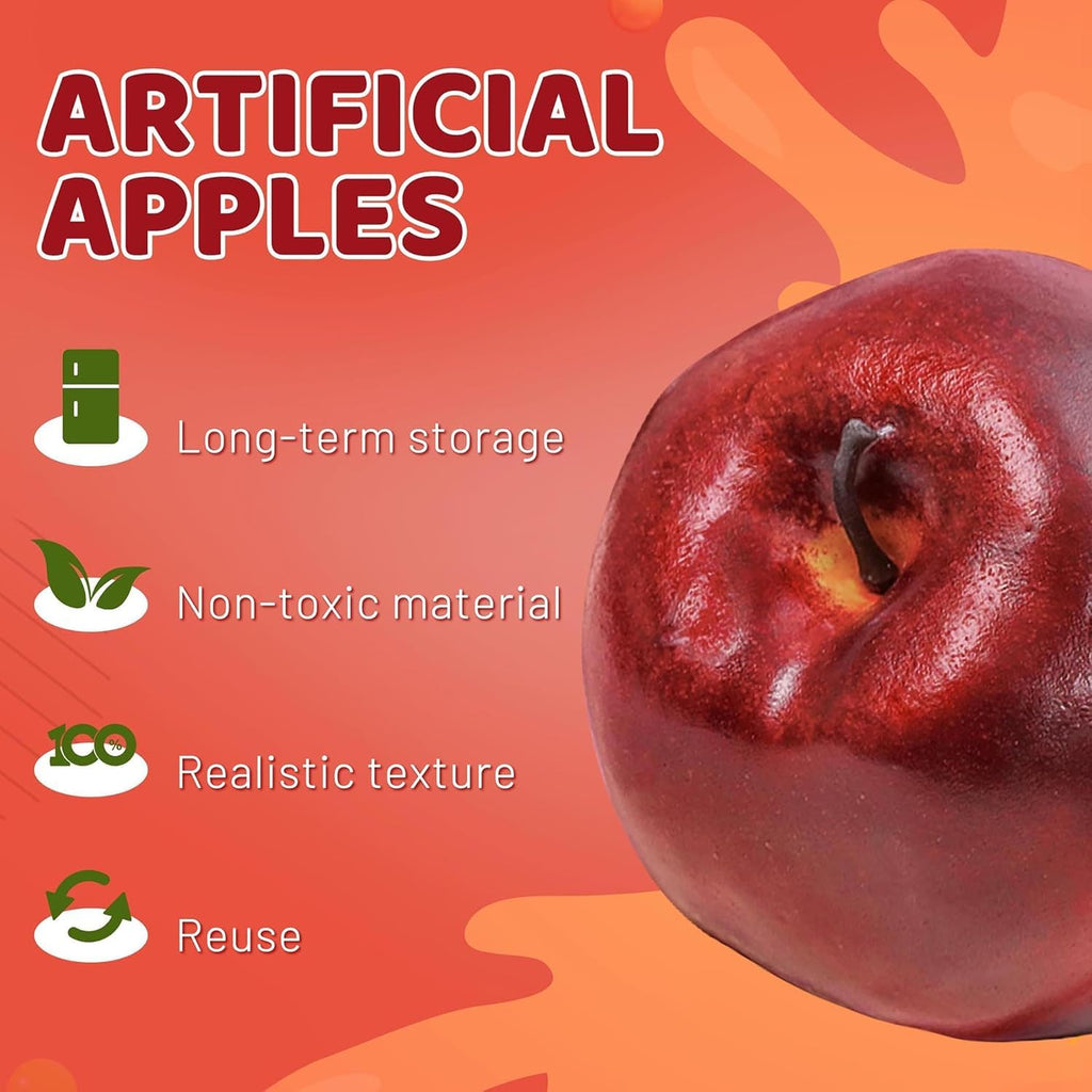 Toopify 16Pcs Fake Apples, Artificial Apples for Fruit Bowl and Fall Decor