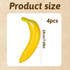 4 PCS Realistic Fake Banana Artificial Plastic Banana Lifelike Plastic Foam