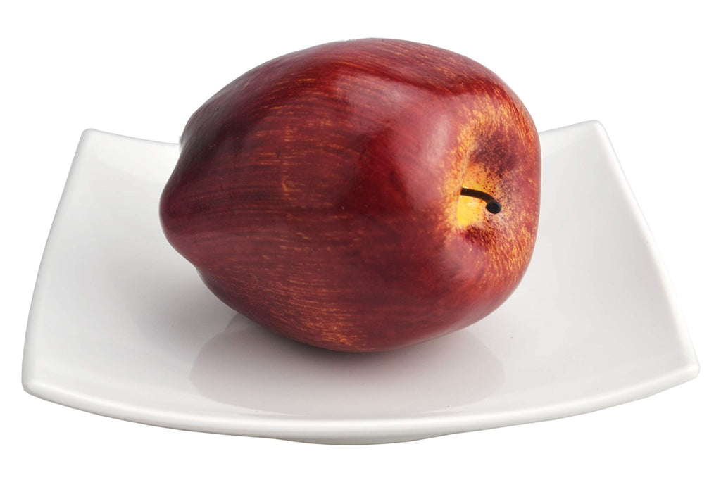 JEDFORE Fake Dark Red Apple Simulation Artificial Lifelike Plastic Red Delicious Apples Set Fake Fruit for Home House Kitchen Wedding Party Decoration Photography (8Pcs)