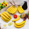 Woration Realistic Artificial 3 Heads Banana Bunch Lifelike Fruit Decor