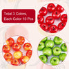CHGCRAFT 30Pcs 3 Styles Realistic Fake Fruit Artificial Lifelike Mix Apple Mini Artificial Apple Fake Fruit Simulation Foam Fruits for Home Kitchen Photography Party Decoration