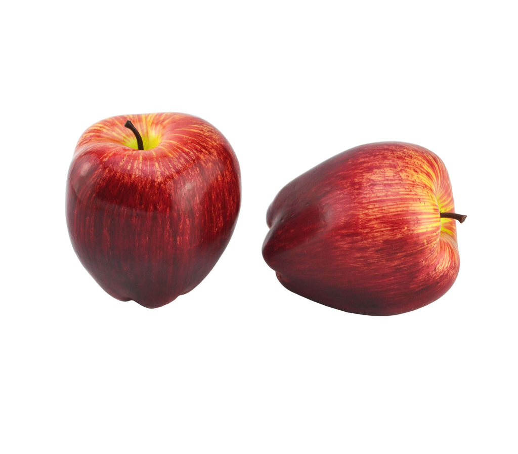 JEDFORE Artificial Lifelike Fake Dark Red Apple Simulation Red Delicious Apples Set Fake Fruit for Home House Kitchen Wedding Party Decoration Photography - Set of 12