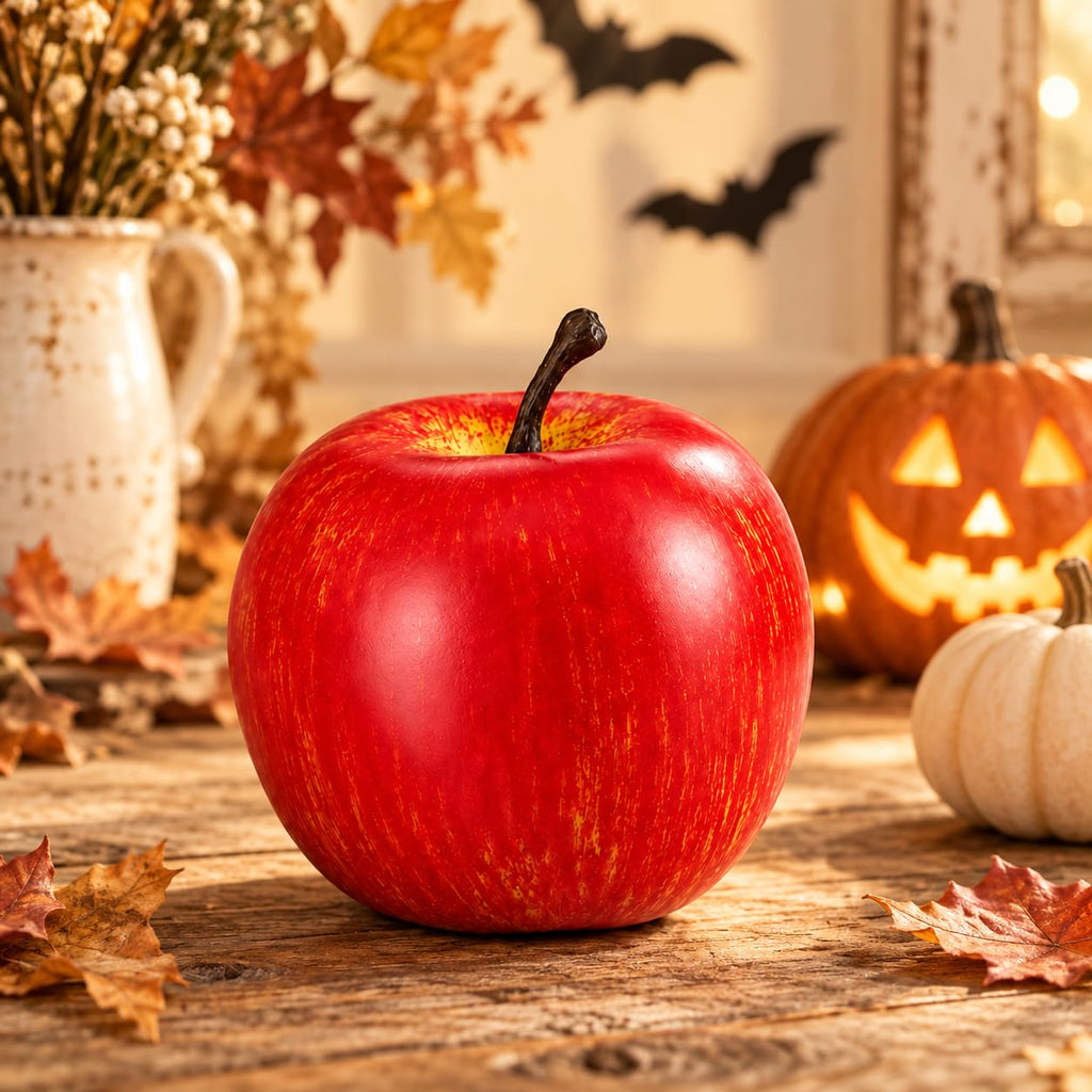 ABOOFAN Artificial Red Apple Decor, Lifelike Foam Apple