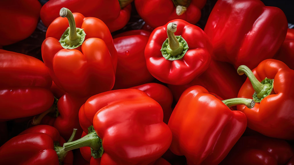 Fresh Organic Red Bell Peppers by RawJoy Farms, 1 Pound