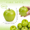 Meiwlong 12Pcs Artificial Green Apples,Realistic Fake Fruit for Decoration
