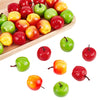CHGCRAFT 30Pcs 3 Styles Realistic Fake Fruit Artificial Lifelike Mix Apple Mini Artificial Apple Fake Fruit Simulation Foam Fruits for Home Kitchen Photography Party Decoration