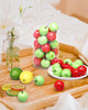 Liobelon 40 Pieces Mini Artificial Apples Mini Fake Apples
