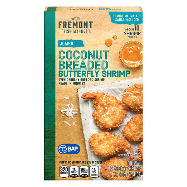 Fremont Fish Market Coconut Breaded Butterfly Shrimp 9 oz