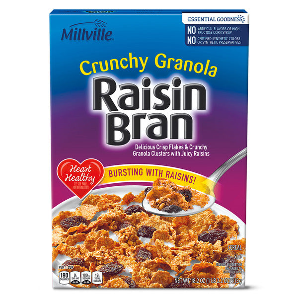 Millville Crunchy Granola Raisin Bran Crunch 18.2 oz
