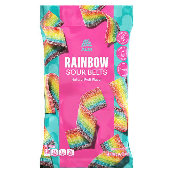 Rainbow Sour Belts 6 oz