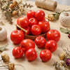 JUNEBRUSHS 16 Pieces Fake Apples for Home Kitchen,Red Foam Fruits Set