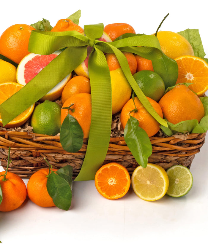 A Gift Inside Fresh Fruit Gift Basket – Citrus Gift with Navel Oranges, Ruby Grapefruit, Mandarins, Lemons & Limes, Premium Fresh Kosher Fruit Gift