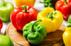 Fresh Organic Rainbow Bell Peppers Red, Yellow, Orange, and Green by RawJoy Farms, 1 Pound