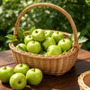 Meiwlong 12Pcs Artificial Green Apples,Realistic Fake Fruit for Decoration
