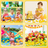 HyDren 50 Pcs Fake Foam Bananas with Bag for Kids Adults Party