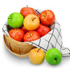 Lorigun 12 Pcs Artificial Apples, Fake Fruits Faux Apples for Home Decoration Christmas Party Lifelike Apple for Crafts, Fake Fruits for Kitchen Display Photography Prop, 8 Red+2 Yellow+2 Green
