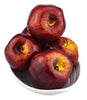 JEDFORE Fake Dark Red Apple Simulation Artificial Lifelike Plastic Red Delicious Apples Set Fake Fruit for Home House Kitchen Wedding Party Decoration Photography (8Pcs)