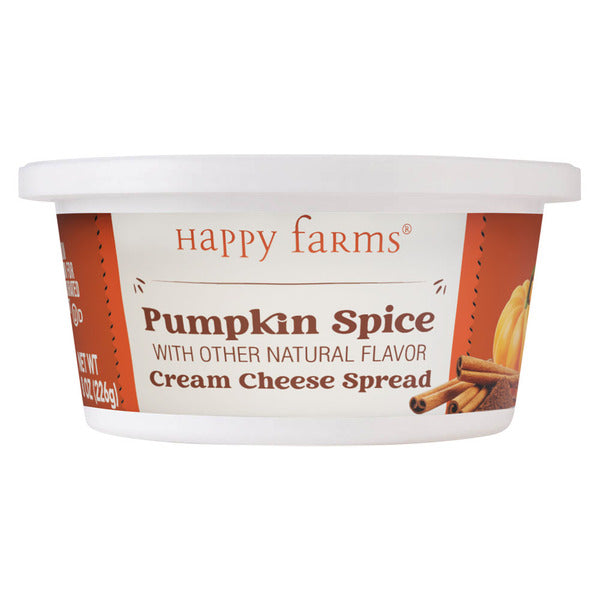 Happy Farms Seasonal Cream Cheese, Pumpkin Spice 8 oz
