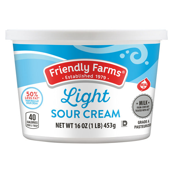 Friendly Farms Light Sour Cream 16 oz