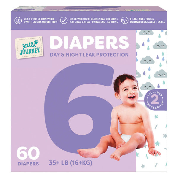 Little Journey Club Pack Diapers Size 6 60 ct