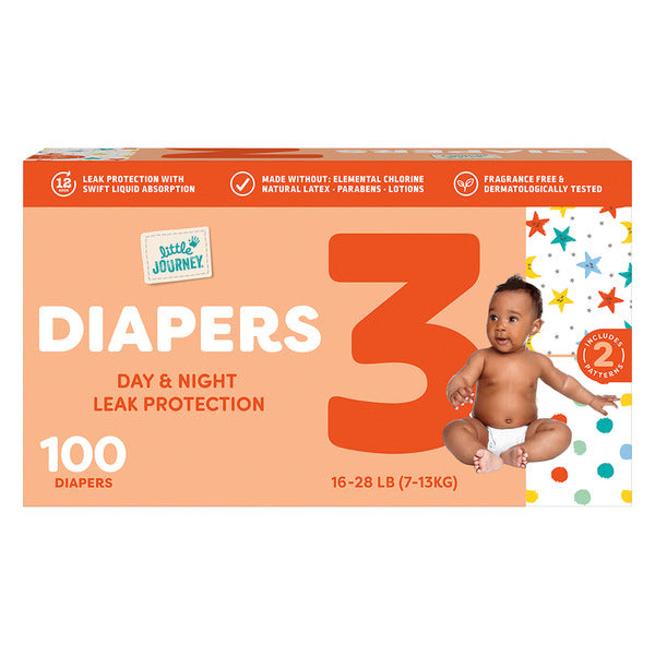 Little Journey Club Pack Diapers, Size 3 100 ct
