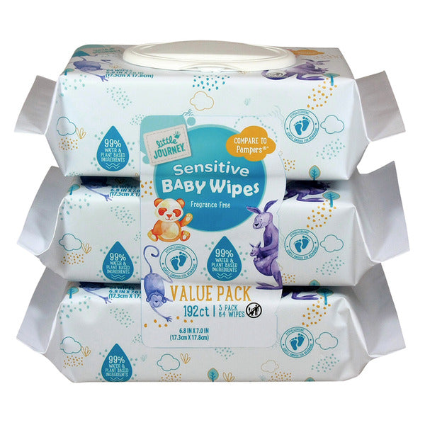 Little Journey Sensitive Baby Wipes 192 ct