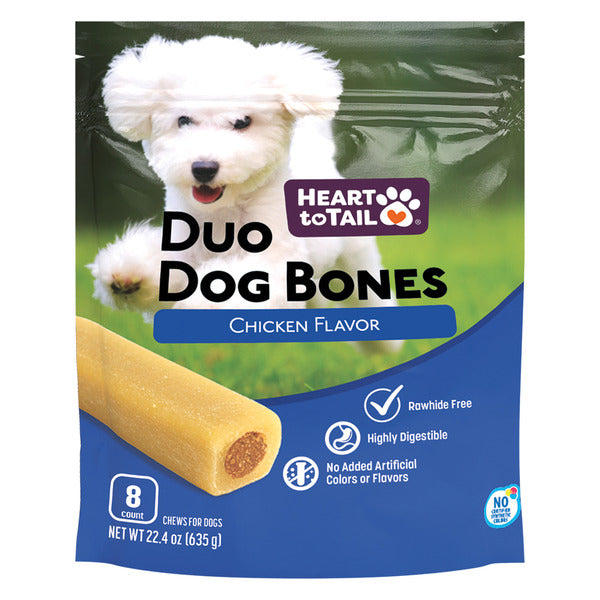 Heart To Tail Duo Dog Bones, Chicken 22.4 oz
