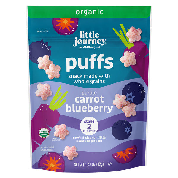 Little Journey Organic Purple Carrot and Blueberry Puffs 1.48 oz