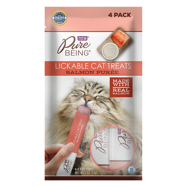 Pure Being Real Salmon Puree Lickable Cat Treats 2 oz
