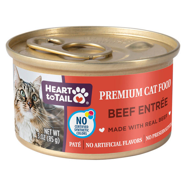 Heart To Tail No Artificial Flavors Beef Entrée Cat Food 3 oz