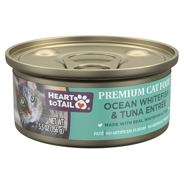 Heart To Tail Canned Cat 5.5oz, OcnWhteFish&Tun 5.5 oz