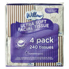 Willow Ultra Soft Hypoallergenic 3-Ply White Facial Tissues 240 ct