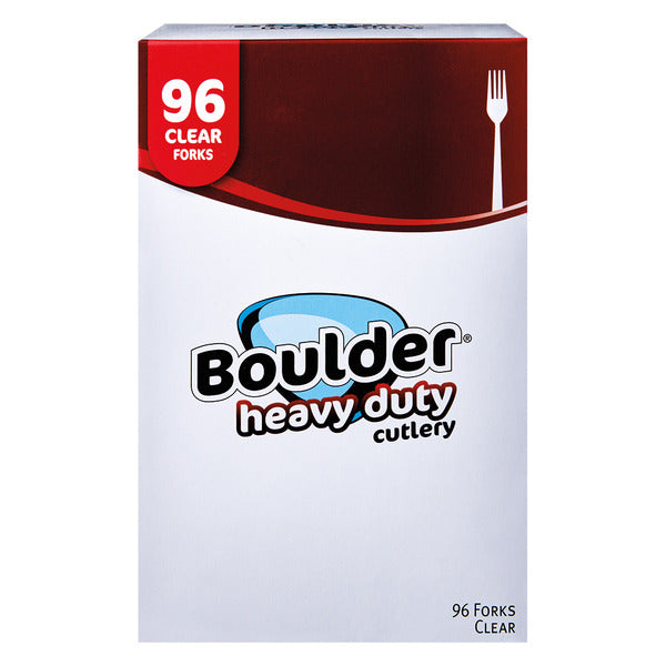 Boulder Heavy Duty Clear Cutlery Forks 96 ct