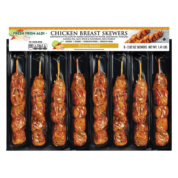 USDA Pollo Asado Chicken Breast Skewers - 8 Count 22.57 oz