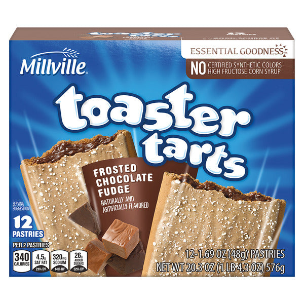 Millville Chocolate Fudge Toaster Tarts, 12 count 20.3 oz