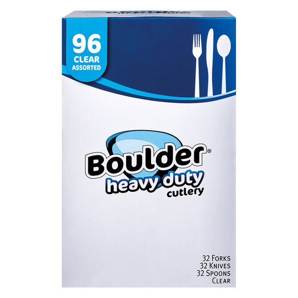Boulder Clear Heavy Duty Assorted Cutlery 96 ct