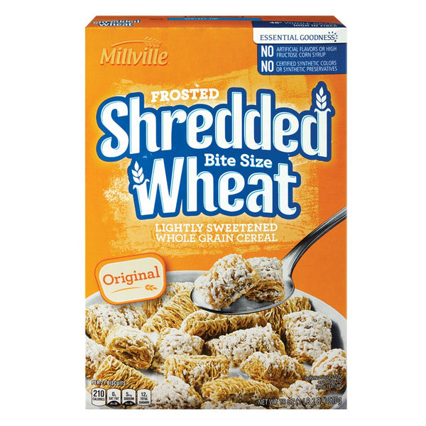 Millville Frosted Bite Size Shredded Wheat 18 oz