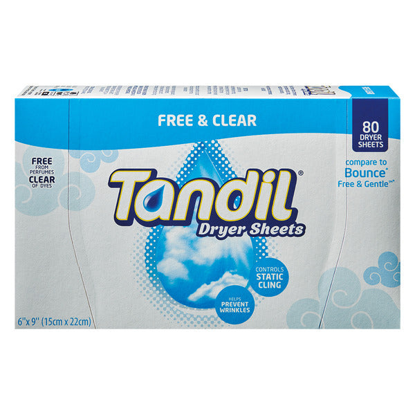 Tandil Free&Clear Fabric Softener Sheets 80 ct