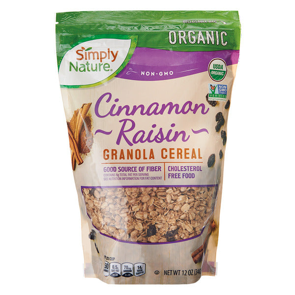 Simply Nature Organic Cinnamon Raisin Granola 12 oz