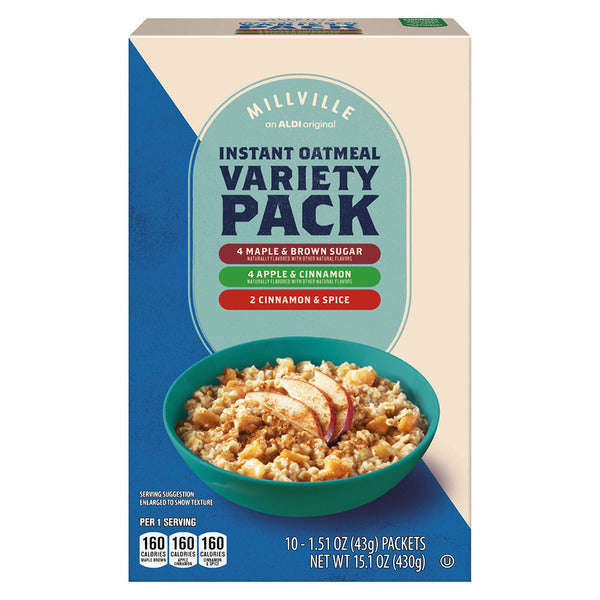 Millville Variety Pack Instant Oatmeal, 10 count 15.1 oz