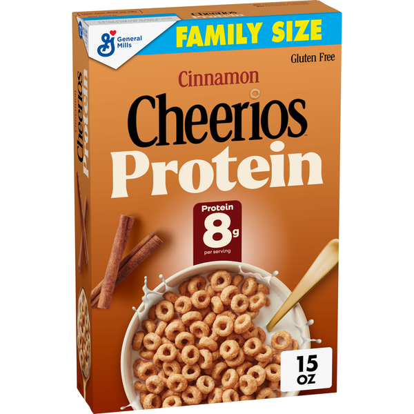 General Mills Gluten Free Cinnamon Protein Cheerios Cereal 15 oz