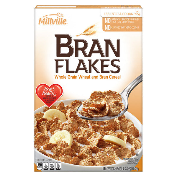 Millville Bran Flakes 18 oz
