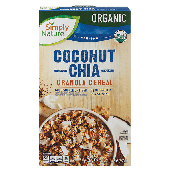 Simply Nature Organic Coconut Chia Granola Cereal 12.3 oz