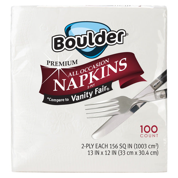 Boulder Premium 2-Ply All Occasion Napkins 100 ct