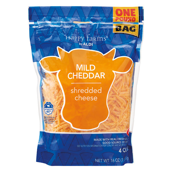Happy Farms Shredded Mild Cheddar Cheese 16 oz
