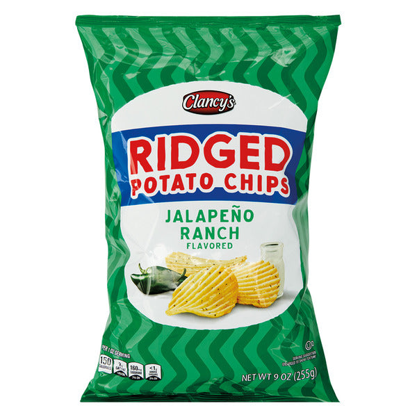 Clancy's Ridged Jalapeno Ranch Flavored Potato Chips 9 oz
